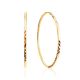 Stylish Golden Hoop Earrings, image 