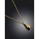 Chic Gold Plated Silver Necklace With Drop Shaped Pendant The Liquid, image , picture 2