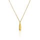 Chic Gold Plated Silver Necklace With Drop Shaped Pendant The Liquid, image 
