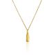 Chic Gold Plated Silver Necklace With Drop Shaped Pendant The Liquid, image 