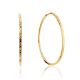 Trendy Textured Golden Hoop Earrings, image 