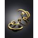 Curvy Gold Plated Silver Stud Earrings The ICONIC, image , picture 2