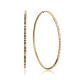 Ribbed Golden Hoop Earrings, image 