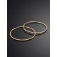 Ribbed Golden Hoop Earrings, image , picture 2