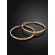 Ribbed Golden Hoop Earrings, image , picture 2
