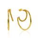Boho Chic Gold Plated Silver Hoops The Liquid, image 