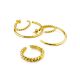 Boho Chic Gold Plated Silver Hoops The Liquid, image , picture 4