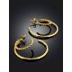Boho Chic Gold Plated Silver Hoops The Liquid, image , picture 2
