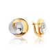 Mixed Gold Crystal Earrings, image 