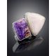 Charming Silver Cocktail Ring With Charoite And Argonite Bella Terra, Ring Size: 6.5 / 17, image , picture 2