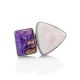 Charming Silver Cocktail Ring With Charoite And Argonite Bella Terra, Ring Size: 6.5 / 17, image , picture 4