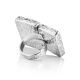 Geometric Silver Ring With Aragonite And Seraphinite Bella Terra, Ring Size: 8 / 18, image , picture 5