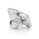Geometric Silver Ring With Aragonite And Seraphinite Bella Terra, Ring Size: 8 / 18, image , picture 5