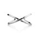 Criss Cross Design Silver Ring The ICONIC, Ring Size: Adjustable, image , picture 3