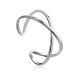 Criss Cross Design Silver Ring The ICONIC, Ring Size: Adjustable, image 