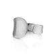 Matt Silver Adjustable Ring The Liquid, Ring Size: Adjustable, image , picture 3