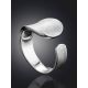 Matt Silver Adjustable Ring The Liquid, Ring Size: Adjustable, image , picture 2