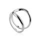 Designer Silver Adjustable Ring The Liquid, Ring Size: Adjustable, image 