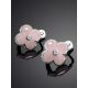 Silver Clover Shaped Earrings With Diamonds And Enamel The Heritage, image , picture 2