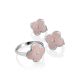 Silver Pink Enamel Ring With Diamond Centerpiece The Heritage, Ring Size: 8.5 / 18.5, image , picture 4