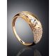 Classy Gold Crystal Ring, Ring Size: 6.5 / 17, image , picture 2