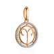 Chic Golden Aries Sign Pendant With Crystals, image , picture 3