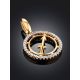 Round Golden Sagittarius Sign Pendant, image , picture 2