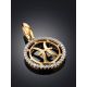 Chic Golden Pisces Sign Pendant With Crystals, image , picture 2