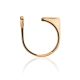 Futuristic Style 14K Gold Open T-Ring, Ring Size: 6.5 / 17, image , picture 3