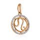Stylish Golden Leo Sign Pendant, image , picture 3