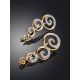 Chic Golden Climber Earrings With Crystals, image , picture 2