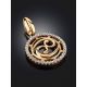 Golden Cancer Sign Pendant With Crystals, image , picture 2