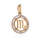Golden Scorpio Sign Pendant, image , picture 3