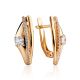 Ultra Chic Gold Crystal Earrings, image 
