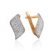 Elegant Gold Crystal Earrings, image 
