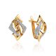 Amazing Crystal Encrusted Golden Earrings, image 