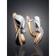 Two Tone Gold Crystal Earrings, image , picture 2