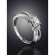 Chic White Gold Crystal Ring, Ring Size: 6.5 / 17, image , picture 2