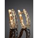 Filigree Loop Golden Earrings, image , picture 2