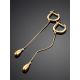 Refined Golden Dangle Earrings, image , picture 2