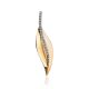 Golden Pendant With Bright Crystal Row, image 