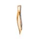 Golden Pendant With Bright Crystal Row, image , picture 3