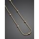 Refined Golden Chain Necklace With Tiny Faceted Beads, image , picture 2