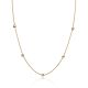 Refined Golden Chain Necklace With Tiny Faceted Beads, image 