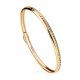 Ribbed Golden Bangle Bracelet, image 