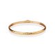 Ribbed Golden Bangle Bracelet, image , picture 3