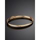 Ribbed Golden Bangle Bracelet, image , picture 2
