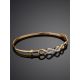 Golden Bangle Bracelet With Infinity Symbol Element, image , picture 2