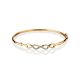 Golden Bangle Bracelet With Infinity Symbol Element, image , picture 3