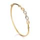 Golden Bangle Bracelet With Infinity Symbol Element, image 